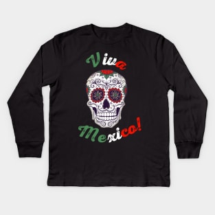 Viva Mexico! Vintage World Team Mexico Fans Cup Kids Long Sleeve T-Shirt